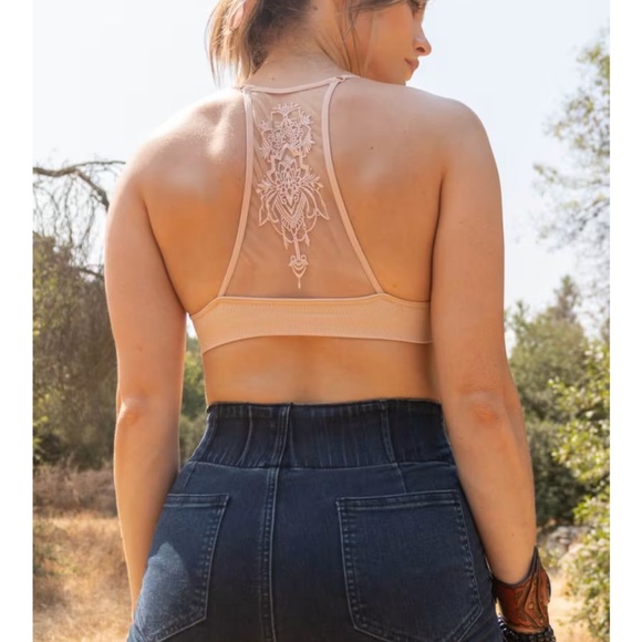 Three Bird Nest light pink Bralette - Picture 3 of 4